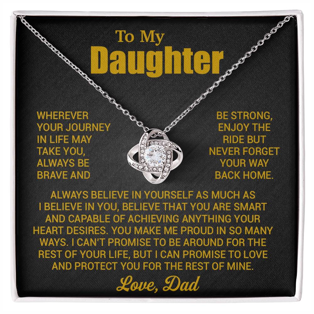 To My Daughter Necklace, Daughter Father Necklace, Daughter Gift From Dad 31_7_Gold