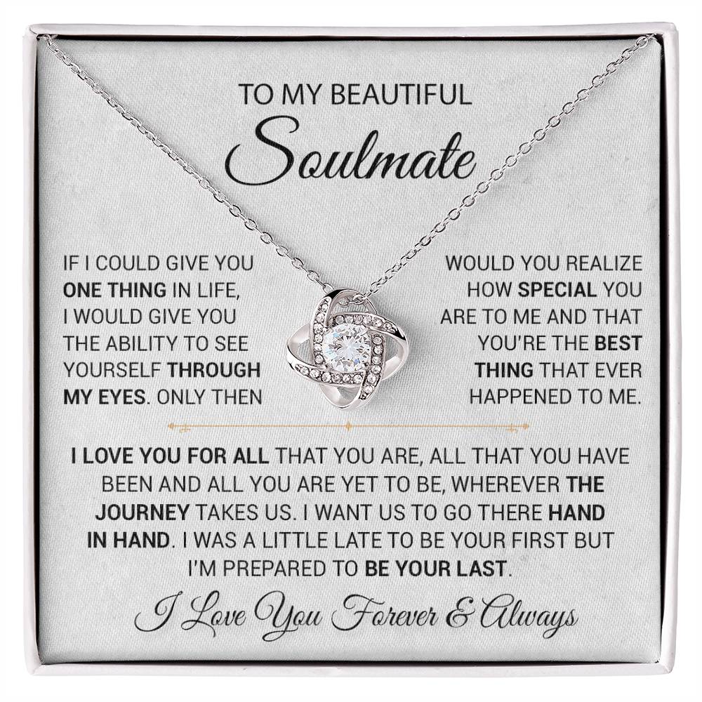 To My Soulmate Necklace, Gift For Wife Girlfriend From Husband, Christmas Gift 9_9_White