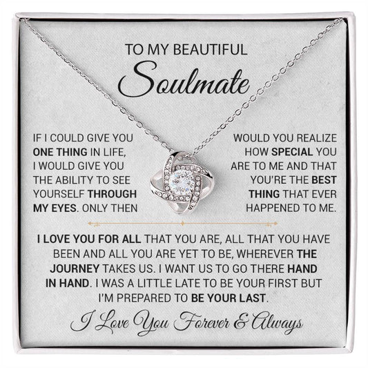 To My Soulmate Necklace, Gift For Wife Girlfriend From Husband, Christmas Gift 9_9_White