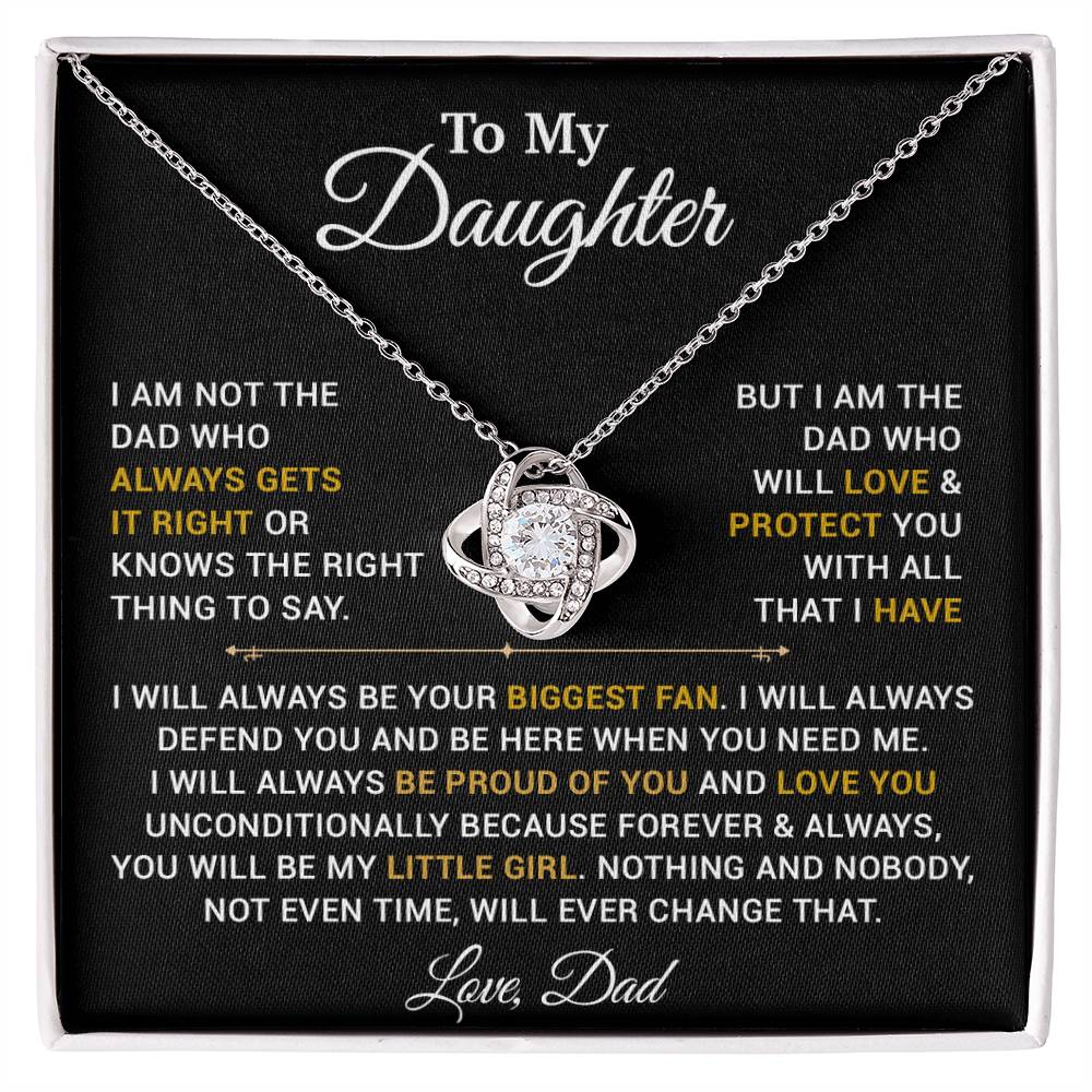 To My Daughter Necklace, Gift for Daughter from Dad, Father Daughter Necklace 4_4_Gold