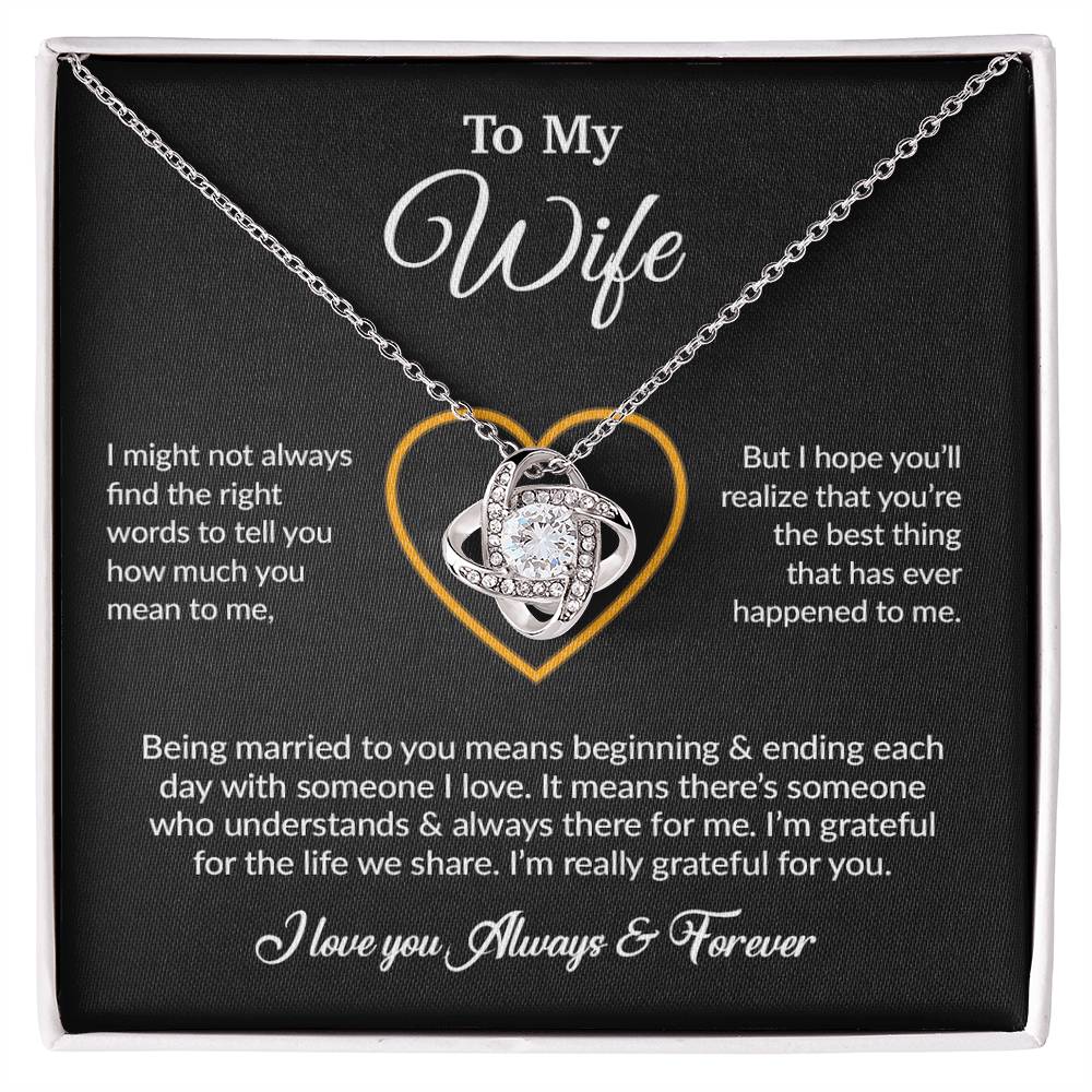 To My Wife Necklace, Gift For Wife, Anniversary Gift For Wife, Necklace For Wife 15_6_Black