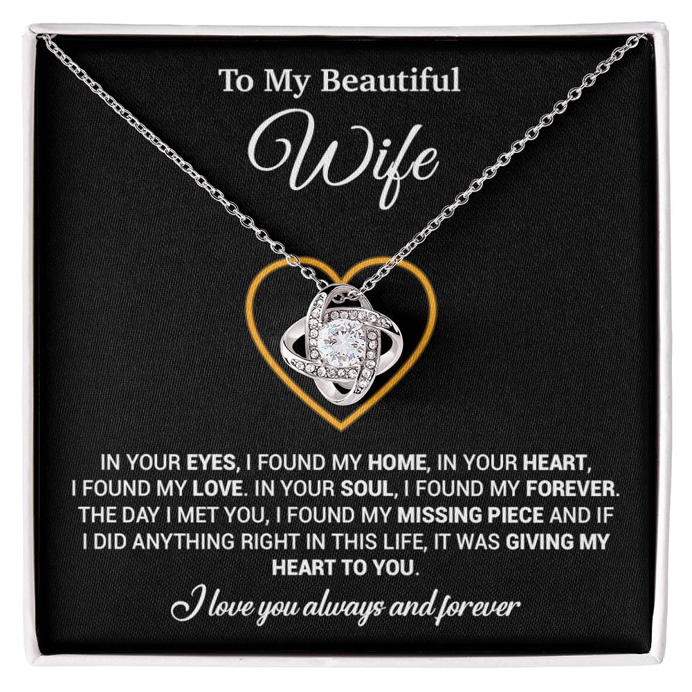 To My Wife Necklace, Gift For Wife, Anniversary Gift For Wife, Necklace For Wife 5_2_Black