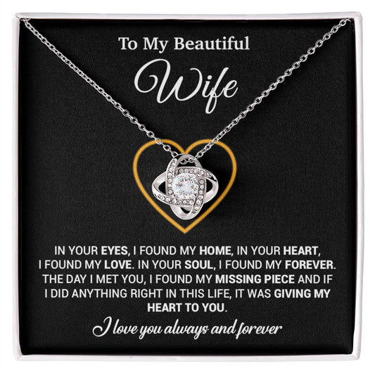 To My Wife Necklace, Gift For Wife, Anniversary Gift For Wife, Necklace For Wife 5_2_Black