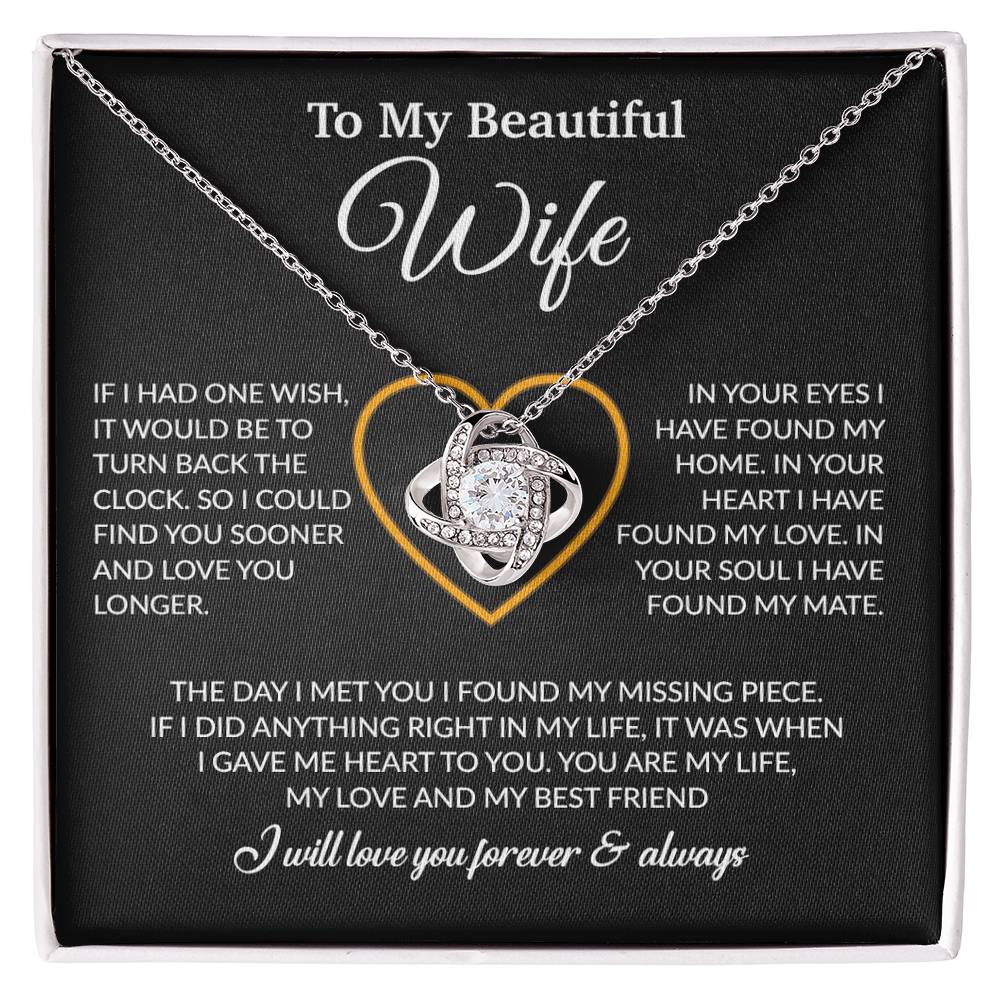 To My Wife Necklace, Christmas Gifts For Women, Anniversary Gift For Wife 21_12_Black