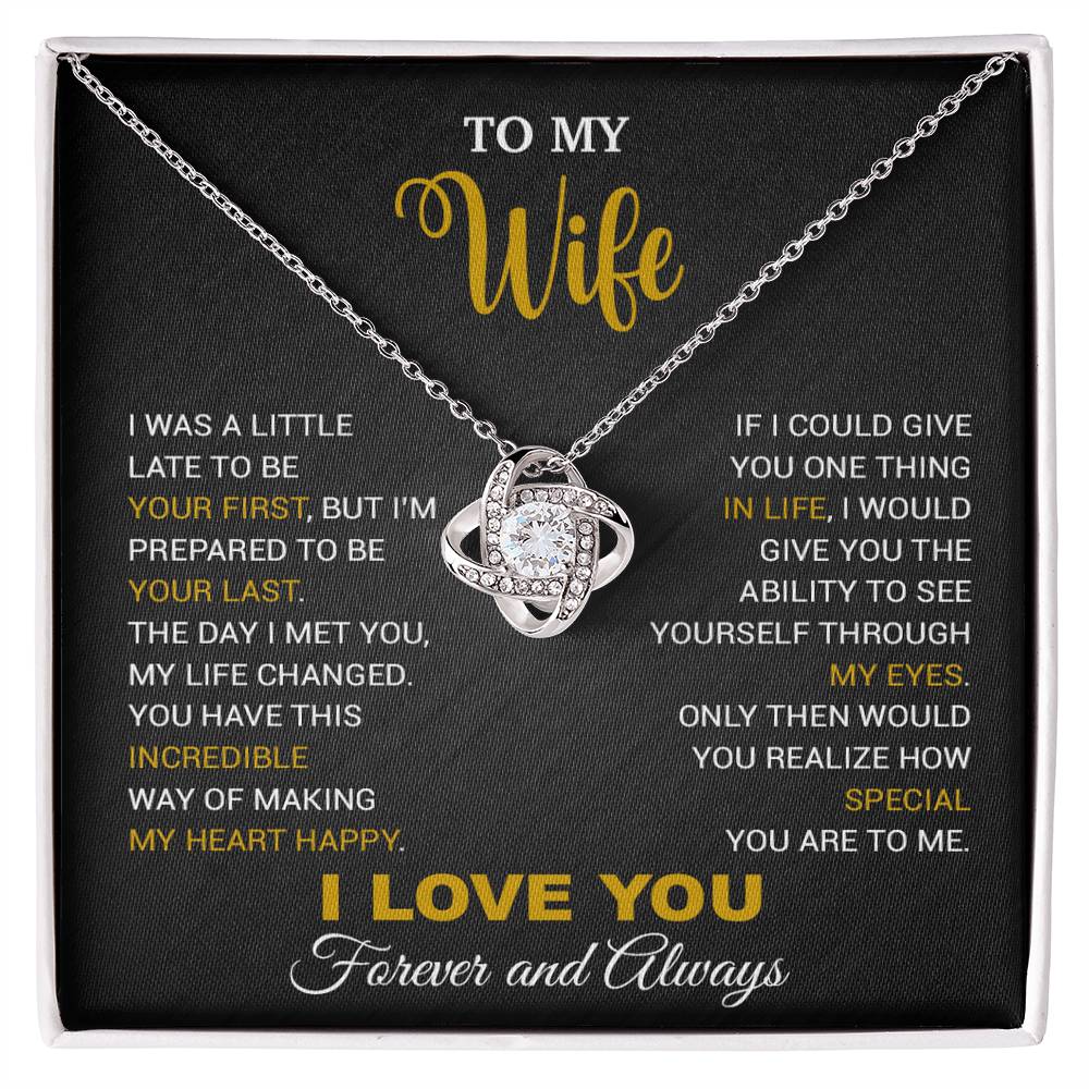 To My Wife Necklace, Gift For Wife, Anniversary Gift For Wife, Necklace For Wife 15_5_Black