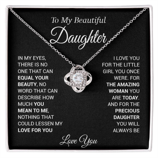To My Daughter Necklace, Love Dad, Beautiful Necklace Gift, From Father Dad