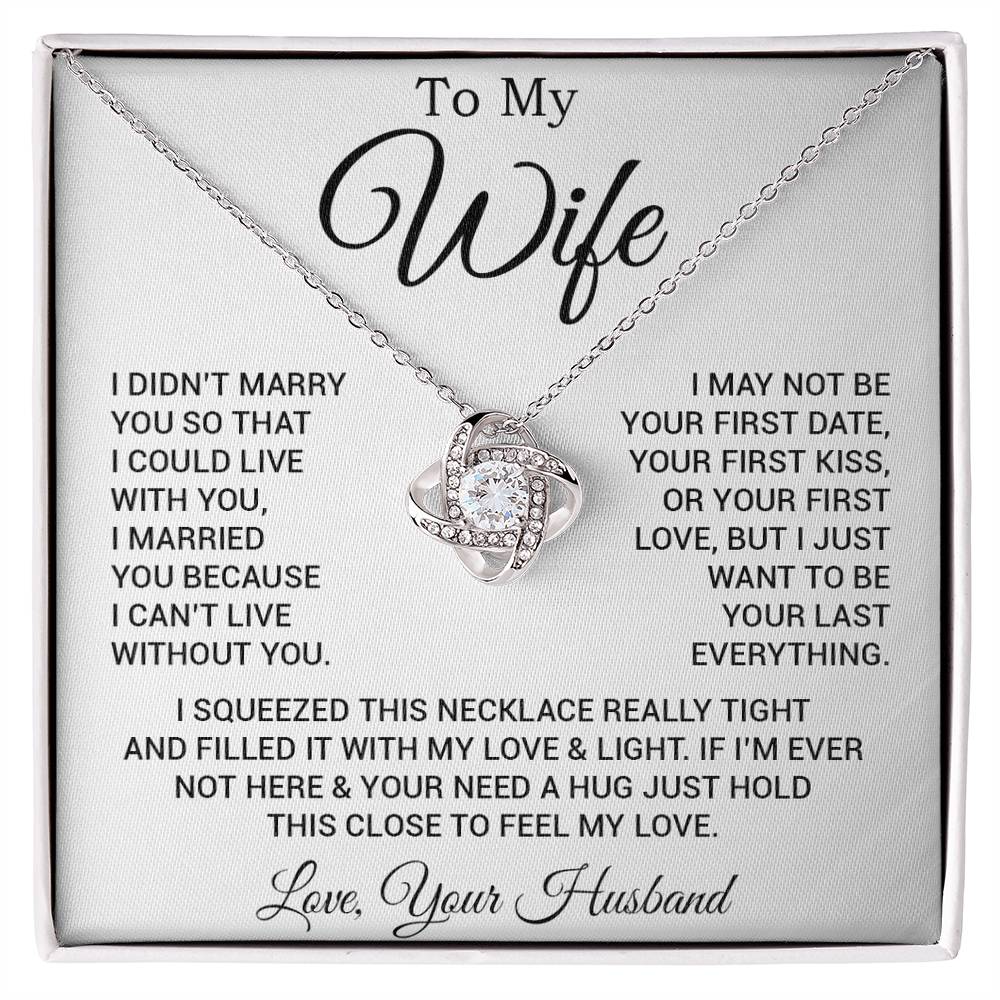 To My Wife Necklace, Gift For Wife, Anniversary Gift For Wife, Necklace For Wife 25_2_White