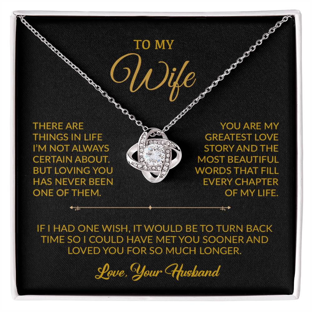 To My Wife Necklace, Gift For Wife, Anniversary Gift For Wife, Necklace For Wife 7_9_Gold