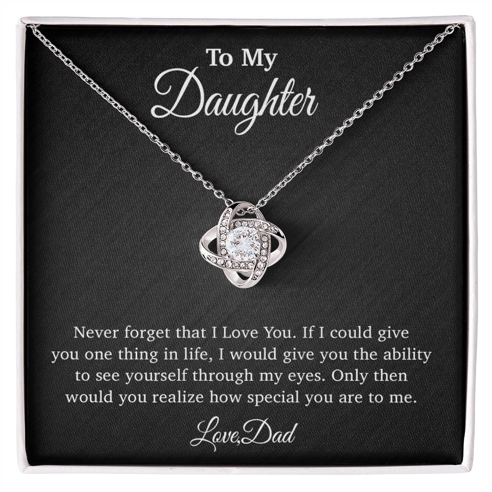 To My Daughter Necklace, Gift for Daughter from Dad, Father Daughter Necklace 29_4