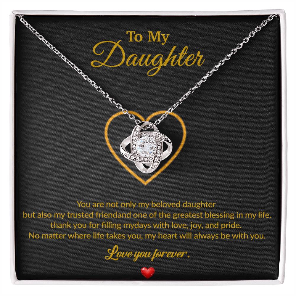 To My Daughter Necklace, Gift for Daughter from Dad, Father Daughter Necklace 13_8_Gold