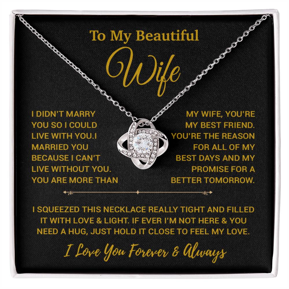To My Wife Necklace, Vanlentines Gifts For Women, Anniversary Gift For Wife 15_1_Gold
