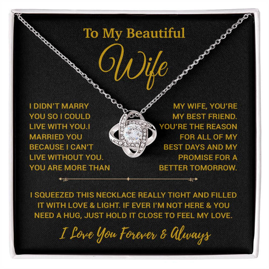 To My Wife Necklace, Vanlentines Gifts For Women, Anniversary Gift For Wife 15_1_Gold