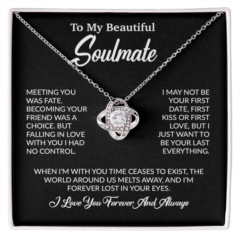 To My Soulmate Necklace, Soulmate Gift, Gift For Girlfriend, Christmas Gift 16_10_Black