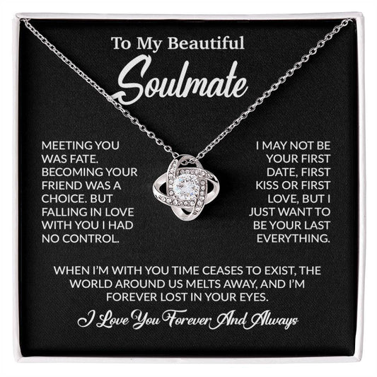 To My Soulmate Necklace, Soulmate Gift, Gift For Girlfriend, Christmas Gift 16_10_Black