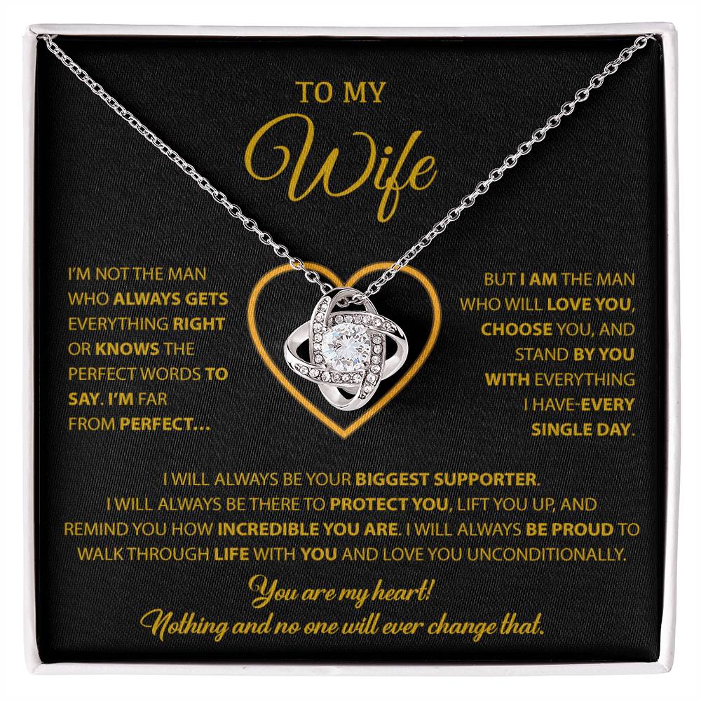 To My Wife Necklace, Gift For Wife, Anniversary Gift For Wife, Necklace For Wife 14_1_Gold