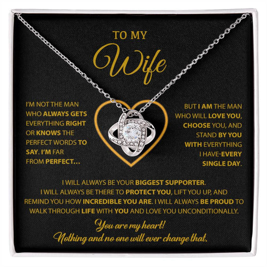 To My Wife Necklace, Gift For Wife, Anniversary Gift For Wife, Necklace For Wife 14_1_Gold