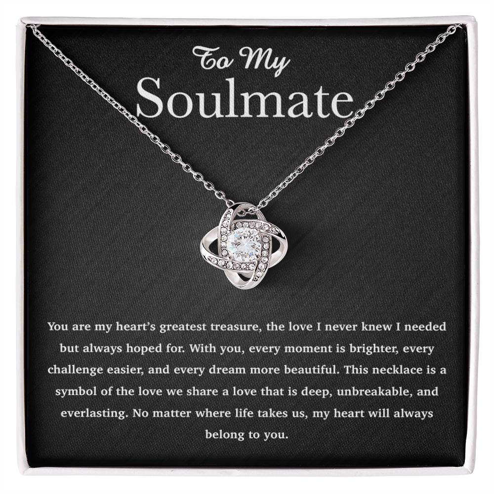 To My soulmate Necklace, Anniversary Gift For Her, Wife, Girlfriend, Soulmate Gift