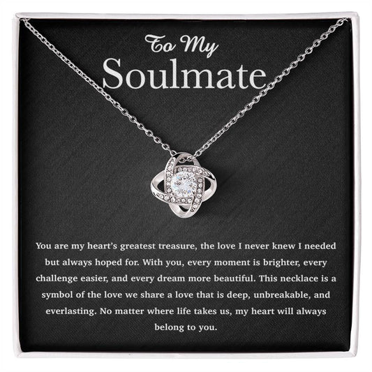 To My soulmate Necklace, Anniversary Gift For Her, Wife, Girlfriend, Soulmate Gift