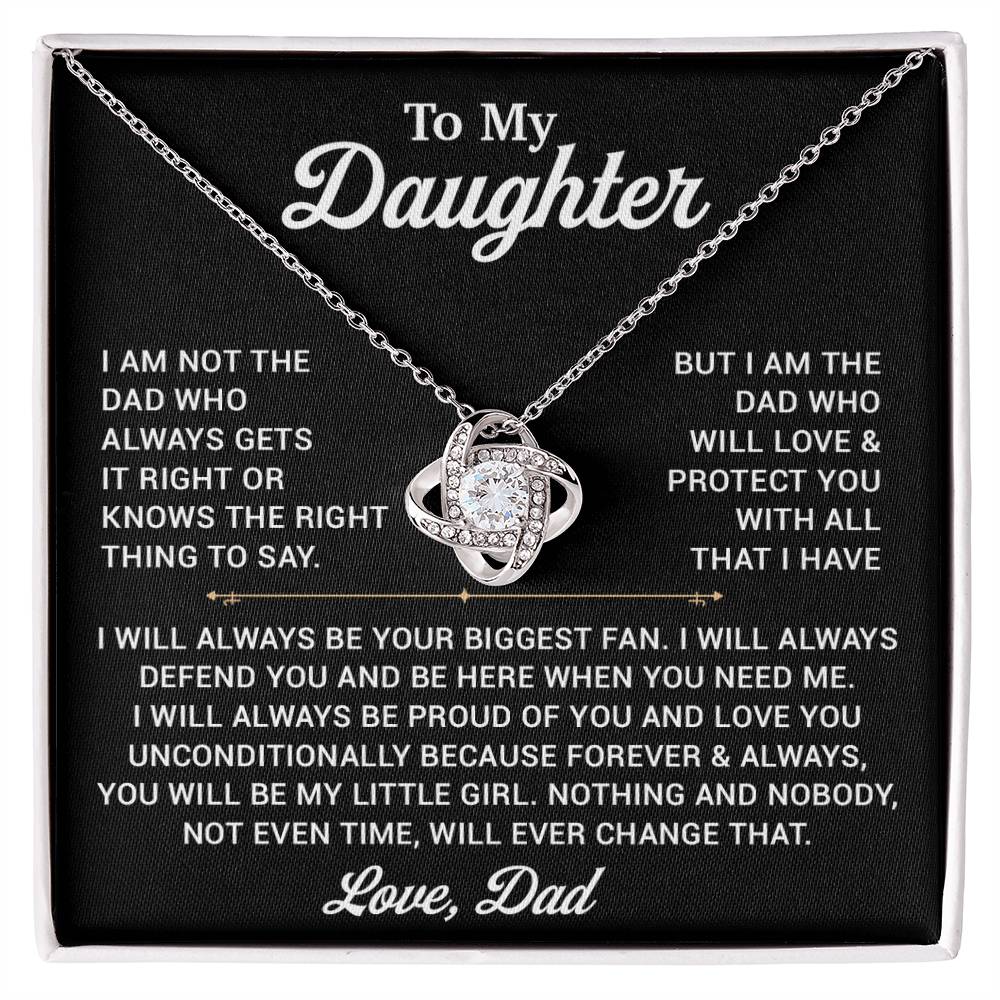 To My Daughter Necklace, Gift for Daughter from Dad, Father Daughter Necklace 1_11_Black