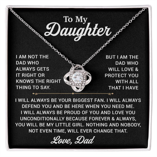 To My Daughter Necklace, Gift for Daughter from Dad, Father Daughter Necklace 1_11_Black