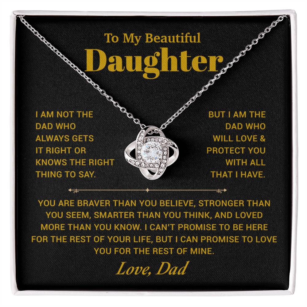 To My Daughter Necklace, Gift for Daughter from Dad, Father Daughter Necklace 21_10_Gold