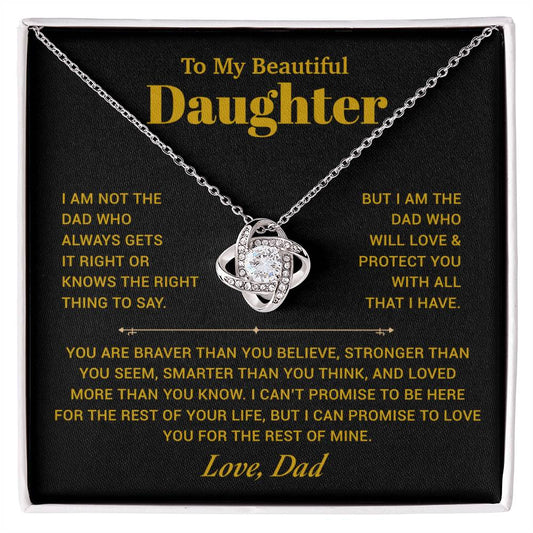To My Daughter Necklace, Gift for Daughter from Dad, Father Daughter Necklace 21_10_Gold