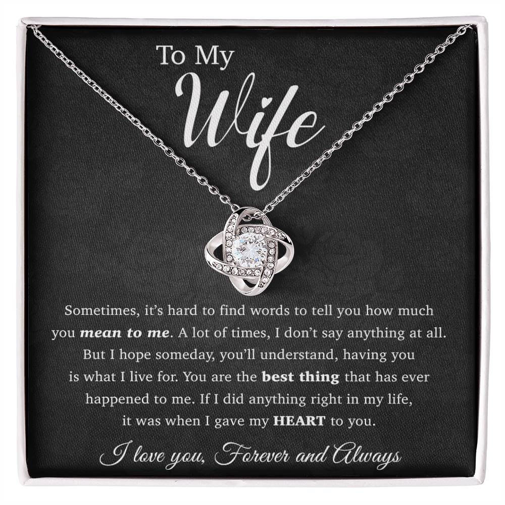 To My Wife Necklace, Anniversary Gift, Birthday Gifts For Her, Mother's Day Gift