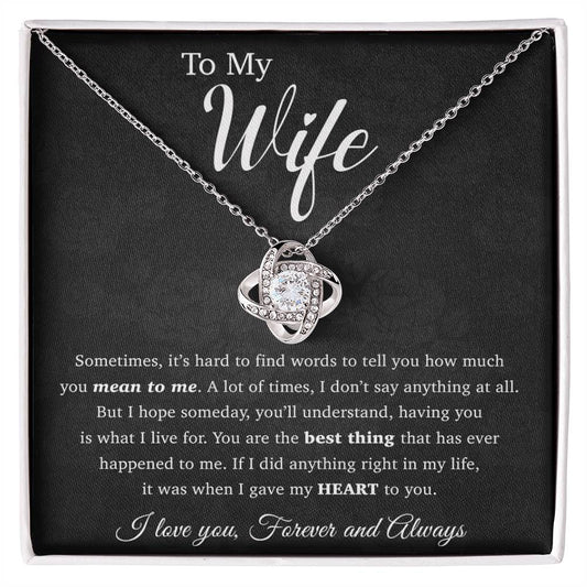 To My Wife Necklace, Anniversary Gift, Birthday Gifts For Her, Mother's Day Gift