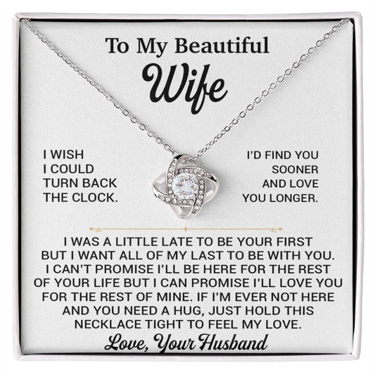 To My Beautiful Wife Necklace, Gift From Husband, Anniversary Gifts For Wife