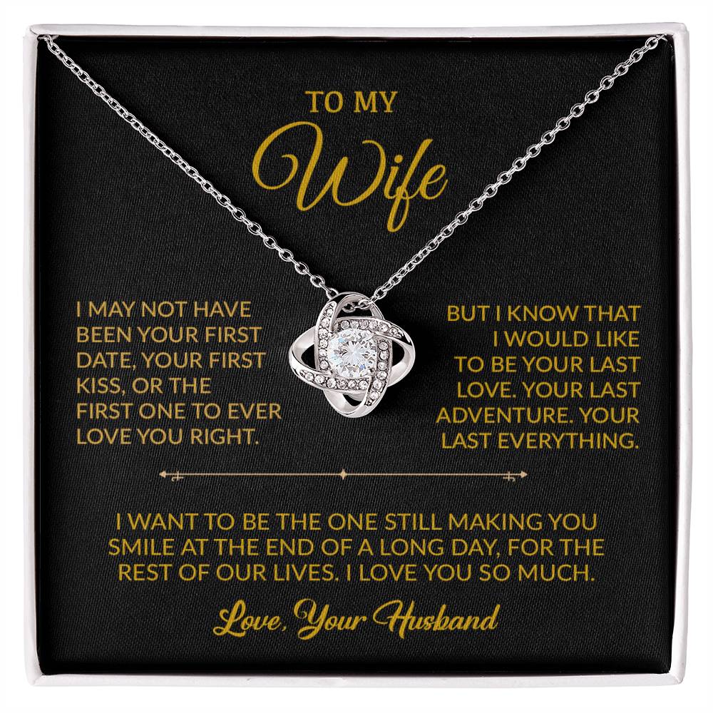 To My Wife Necklace, Gift For Wife, Anniversary Gift For Wife, Necklace For Wife 5_9_Gold