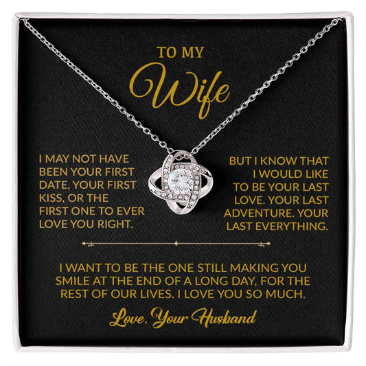 To My Wife Necklace, Gift For Wife, Anniversary Gift For Wife, Necklace For Wife 5_9_Gold