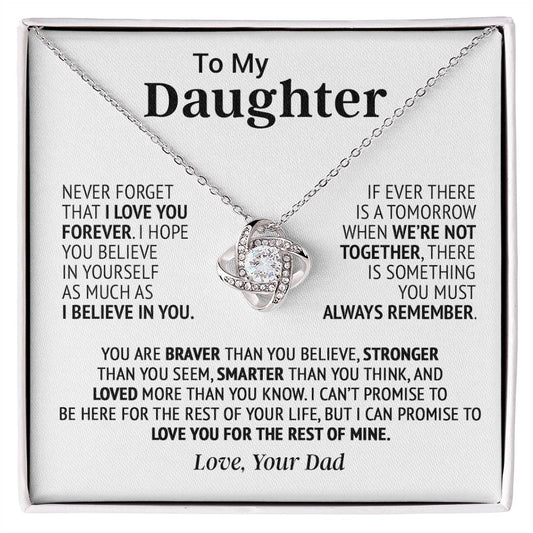 To My Daughter Necklace, Pendant Gift from Dad, Daughter Birthday Holiday Christmas Gift 26_8