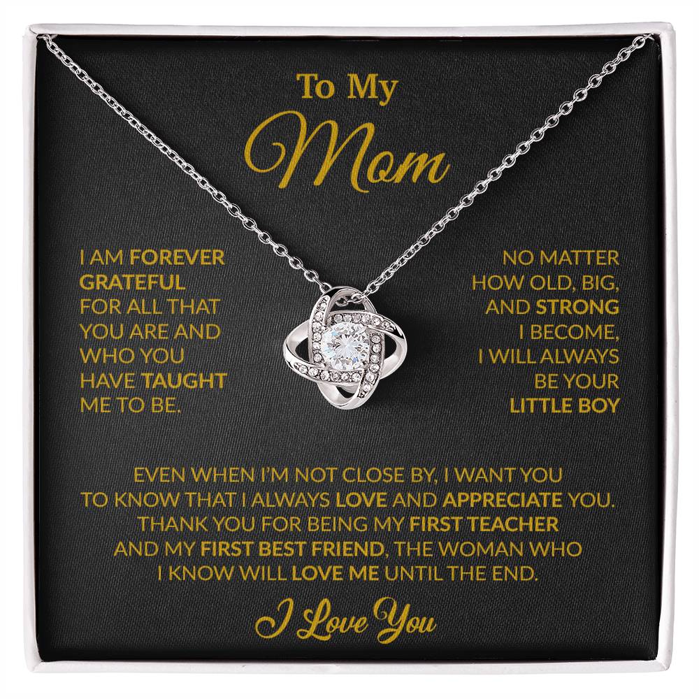 To My Mom Necklace, Gift For Mom From Daughter, Mother's Day Gifts 3_4_Gold