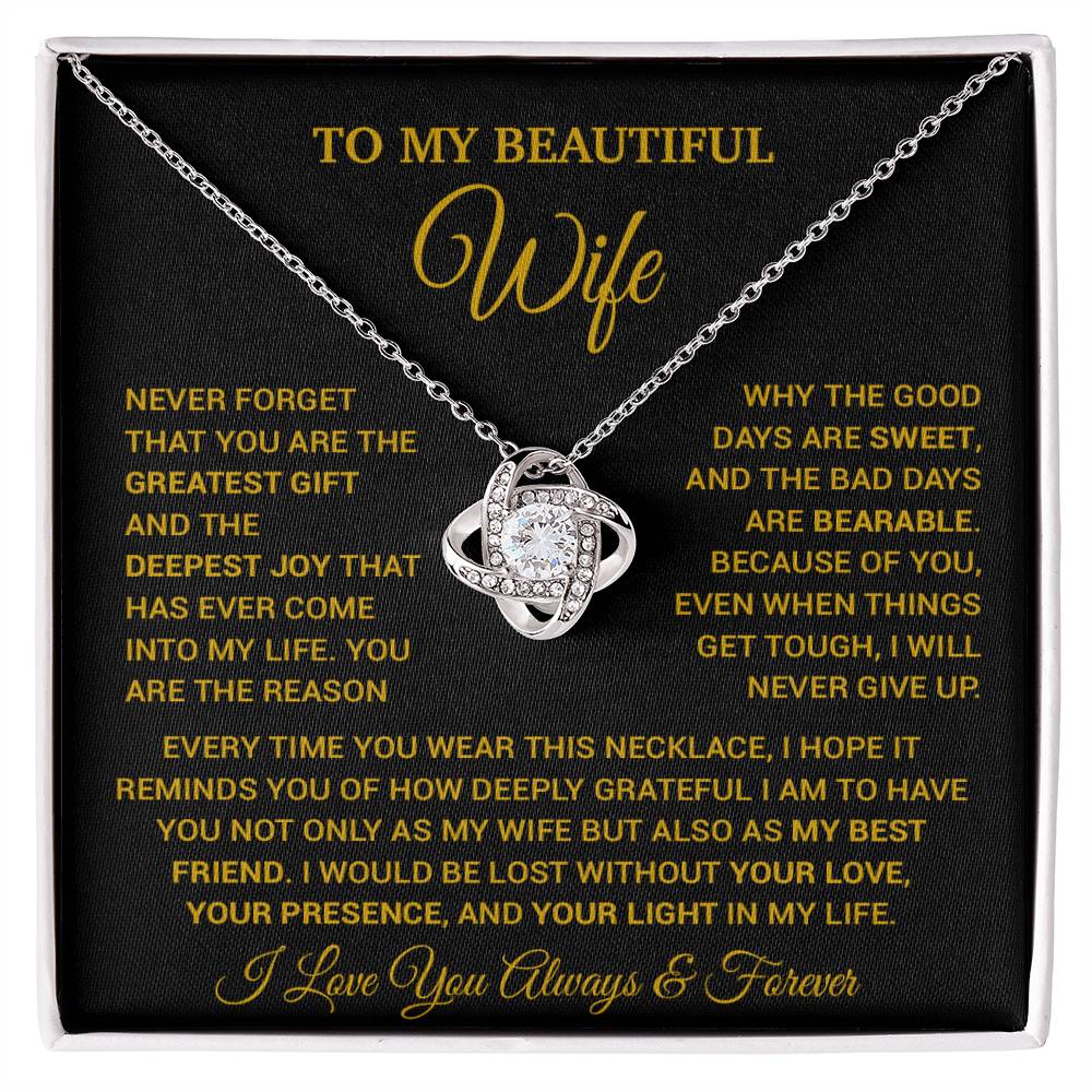To My Wife Necklace, Christmas Gifts For Wife, Anniversary Cute Gift For Wife_16_9_Gold