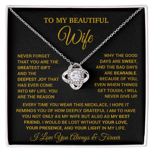 To My Wife Necklace, Christmas Gifts For Wife, Anniversary Cute Gift For Wife_16_9_Gold