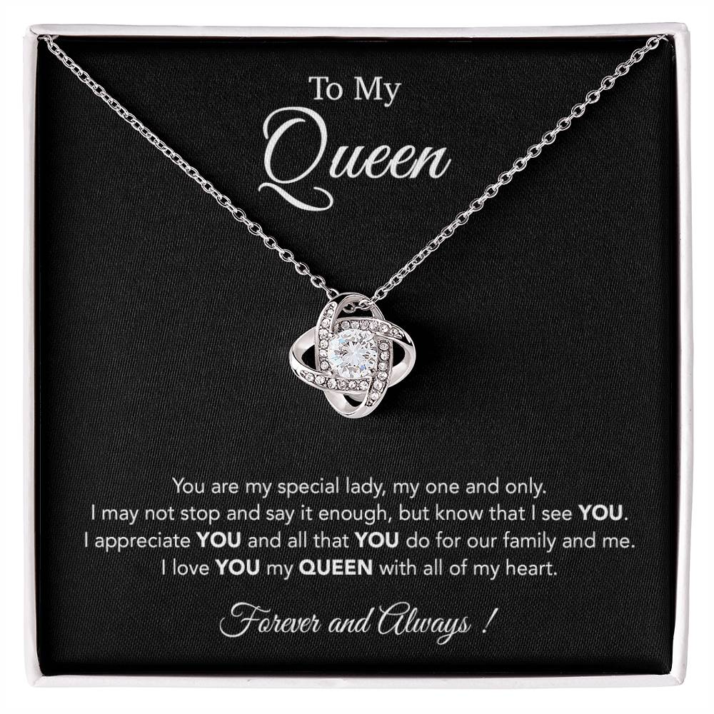 To My Queen Necklace, Anniversary Gift For Wife, Girlfriend Necklace, Birthday Gift For Wife 22_1