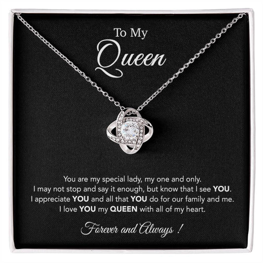 To My Queen Necklace, Anniversary Gift For Wife, Girlfriend Necklace, Birthday Gift For Wife 22_1