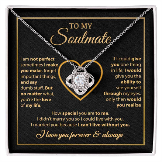 To My Soulmate Necklace, Gift For Wife From Husband, Valentines Gift For Wife 11_2_Gold