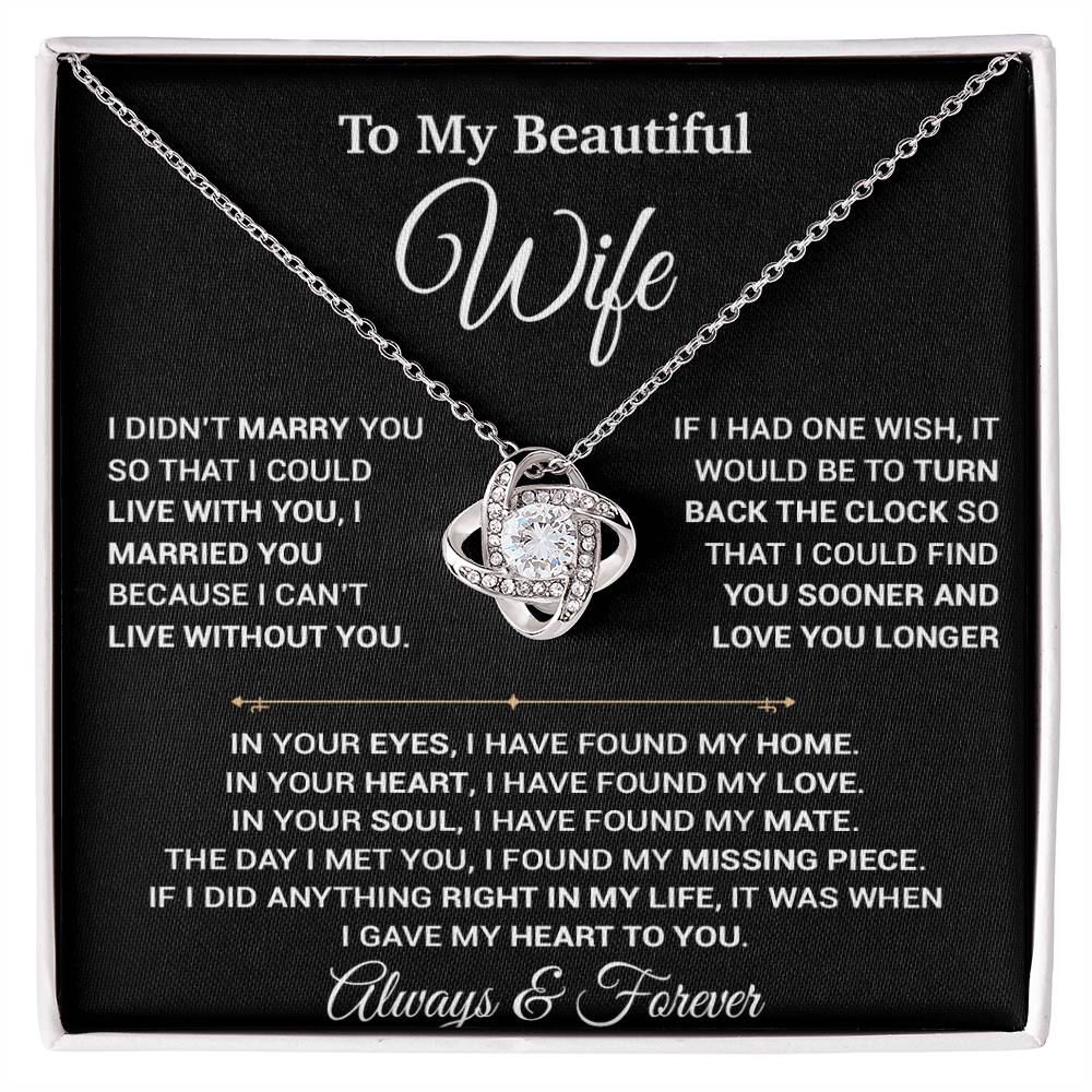To My Wife Necklace, Christmas Gifts For Women, Anniversary Gift For Wife 12_9_Black