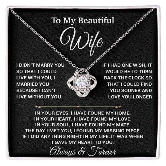 To My Wife Necklace, Christmas Gifts For Women, Anniversary Gift For Wife 12_9_Black