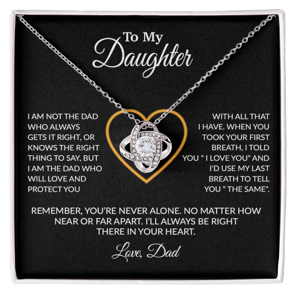 To My Daughter Necklace, Gift For Daughter From Dad, Daughter Father Necklace 14_1_Black