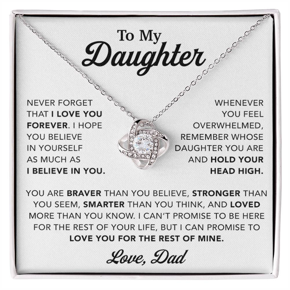 To My Daughter Necklace, Gift for Daughter from Dad, Father Daughter Necklace 26_10