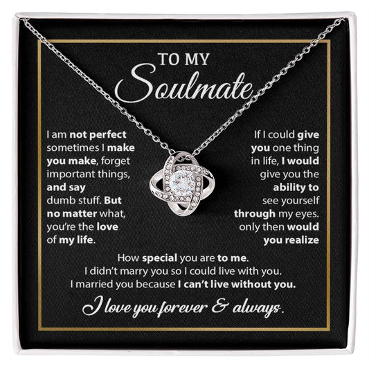 To My Soulmate Necklace, Gift For Wife From Husband, Valentines Gift For Wife 8_2_Black