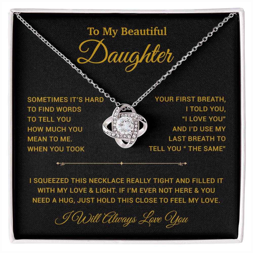To My Daughter Necklace, Gift for Daughter from Dad, Father Daughter Necklace 22_11_Gold