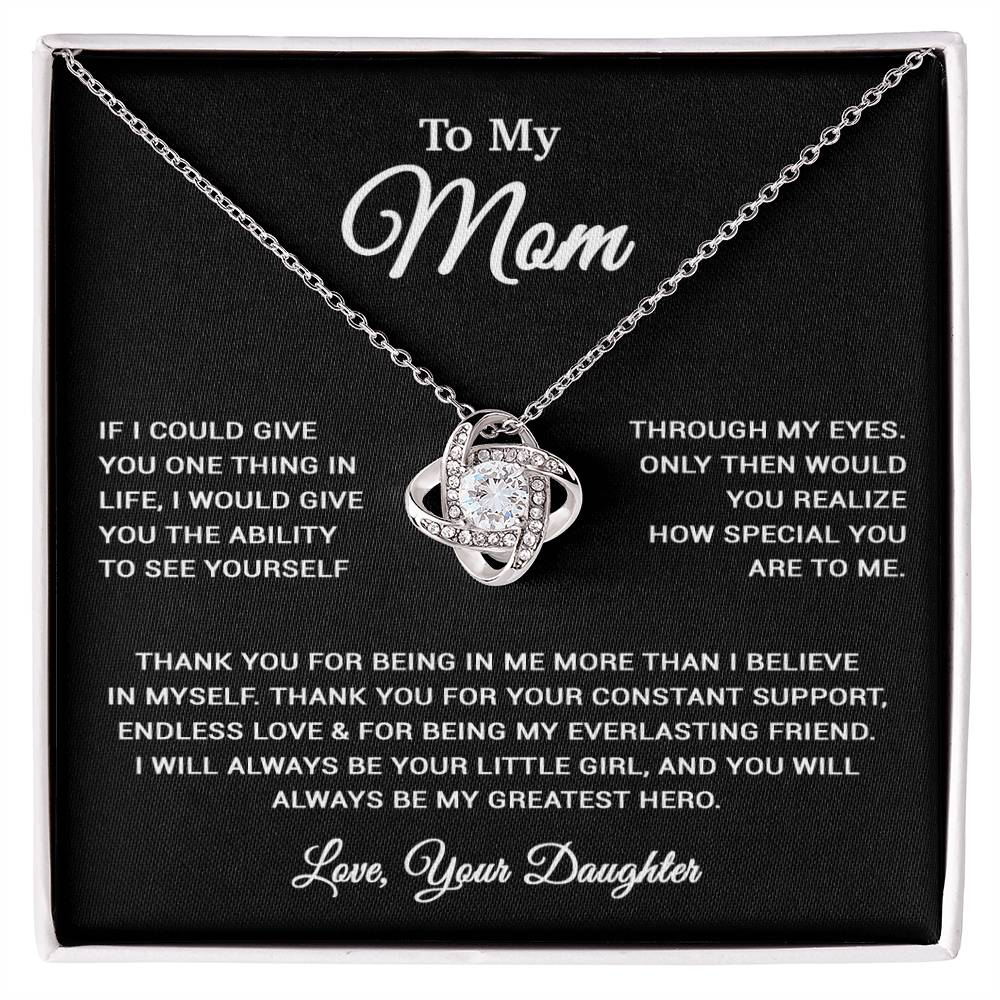 To My Mom Necklace, Sentimental Mother's Day Gift For Mom From Son 30_3_Black