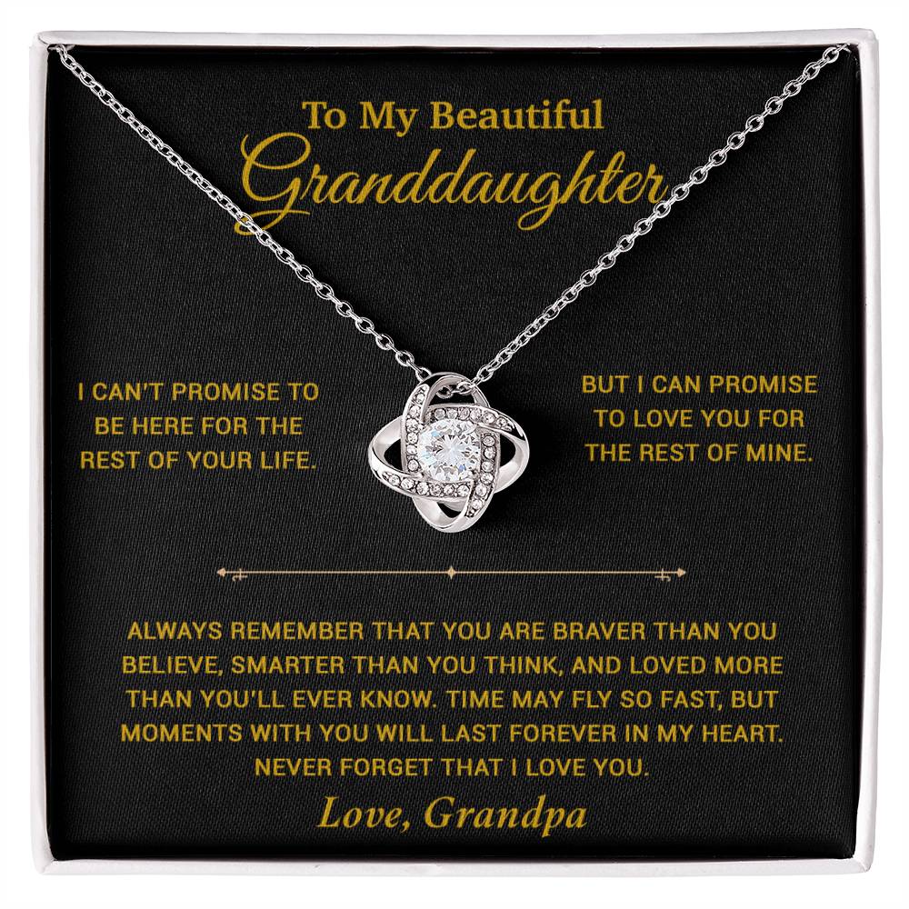 To My Granddaughter Necklace, Birthday Gift For Granddaughter, Birthday Gifts 21_7_Gold