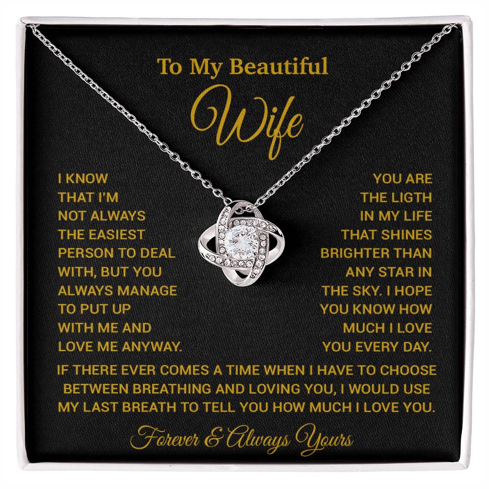 To My Wife Necklace, Christmas Gifts For Wife, Anniversary Cute Gift For Wife_6_9_Gold