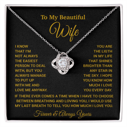 To My Wife Necklace, Christmas Gifts For Wife, Anniversary Cute Gift For Wife_6_9_Gold