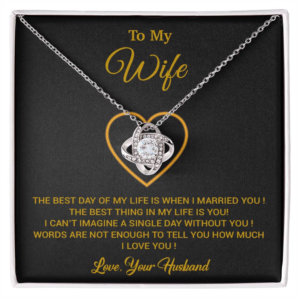 To My Wife Necklace, Gift For Wife, Anniversary Gift For Wife, Necklace For Wife 26_2_Gold