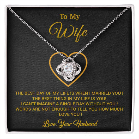 To My Wife Necklace, Gift For Wife, Anniversary Gift For Wife, Necklace For Wife 26_2_Gold